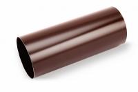 Труба водосточная 90мм (1 м.) STAL, 124(120)/90 мм, цвет Темно-коричневый, Galeco