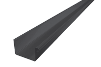 Желоб прямоугольный 3 м для квадратного водостока, алюминий, Темно-серый RAL 7016, Prefa