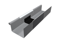 Компенсатор прямоугольного желоба 333 мм с накладкой для квадратного водостока, алюминий, Белый, Prefa