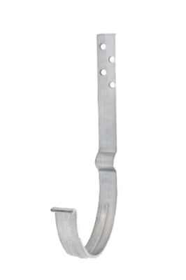 Детальное фото крюк крепления желоба длинный l-146 мм с комплектом крепления, цинк-титан, d-150 мм, aquasystem